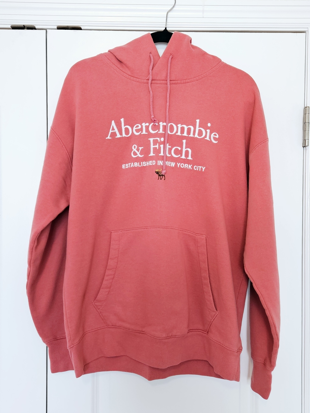 Abercrombie & Fitch Coral Pink Logo Hoodie